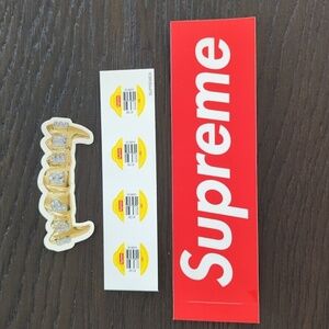 Supreme Stickers Set of 3 Crown Logo Fruit Barcode
